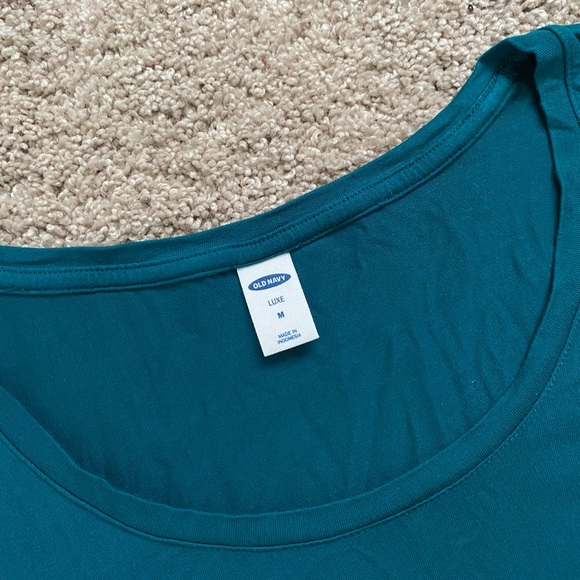 Old Navy Luxe Teal T-Shirt Tunic Knot Detail - Picture 4 of 4